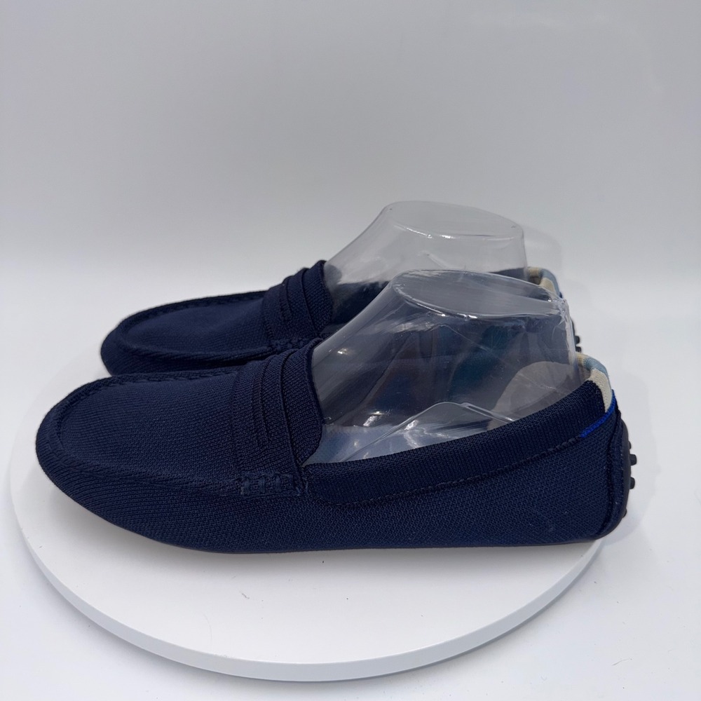 Rothys Navy Blue Driver Loafers Sustainable Knit Shoes Womens Size 9